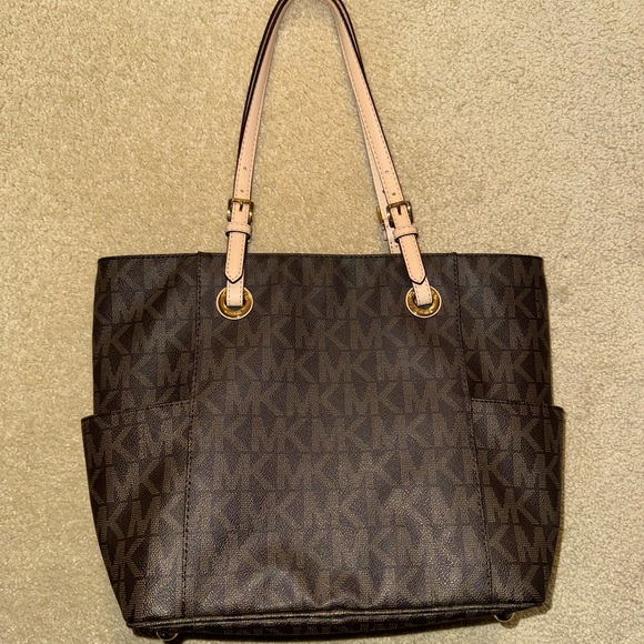 Michael Kors Handbags - Michael Kors Dark Brown Signature Tote